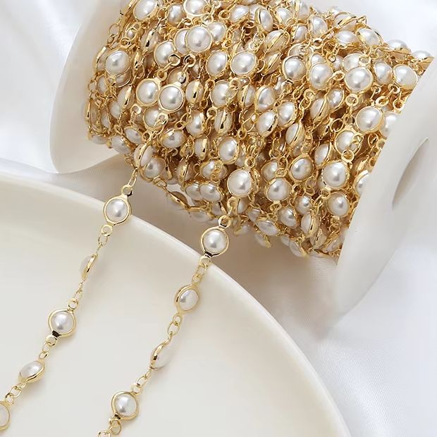 Women Accessories Sale - WT-RBC235 WKT ไข่มุกเทียมสวยงาม & โซ่ทองเหลืองชุบทอง 18k