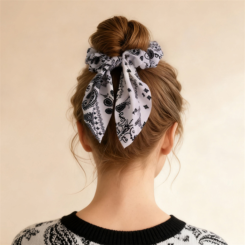 Hair Tie Velvet - 2 ชิ้น/เซ็ต ยางรัดผมพิมพ์ลาย – ยางรัดผมลายน่ารัก, ที่รัดผมหางม้ากำมะหยี่เนื้อนุ่ม