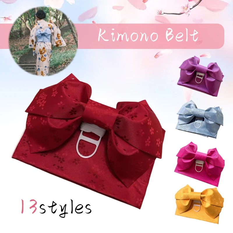 Women'S Kimono Accessories - สไตล์ญี่ปุ่นKimono Obiเข็มขัดรัดตัวคลาสสิกGeisha Kimonos Yukataเข็มขัดเอวผู้หญิงชุดเข็มขัดSashเข็มขัด