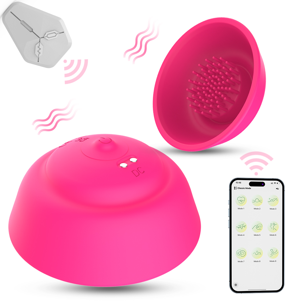 Women Accessories App - ของเล่นกระตุ้นหัวนมแบบสั่นสำหรับผู้หญิง ควบคุมผ่านแอพ พร้อมที่หนีบหัวนมแบบดูด มี 10 โหมดสั่น