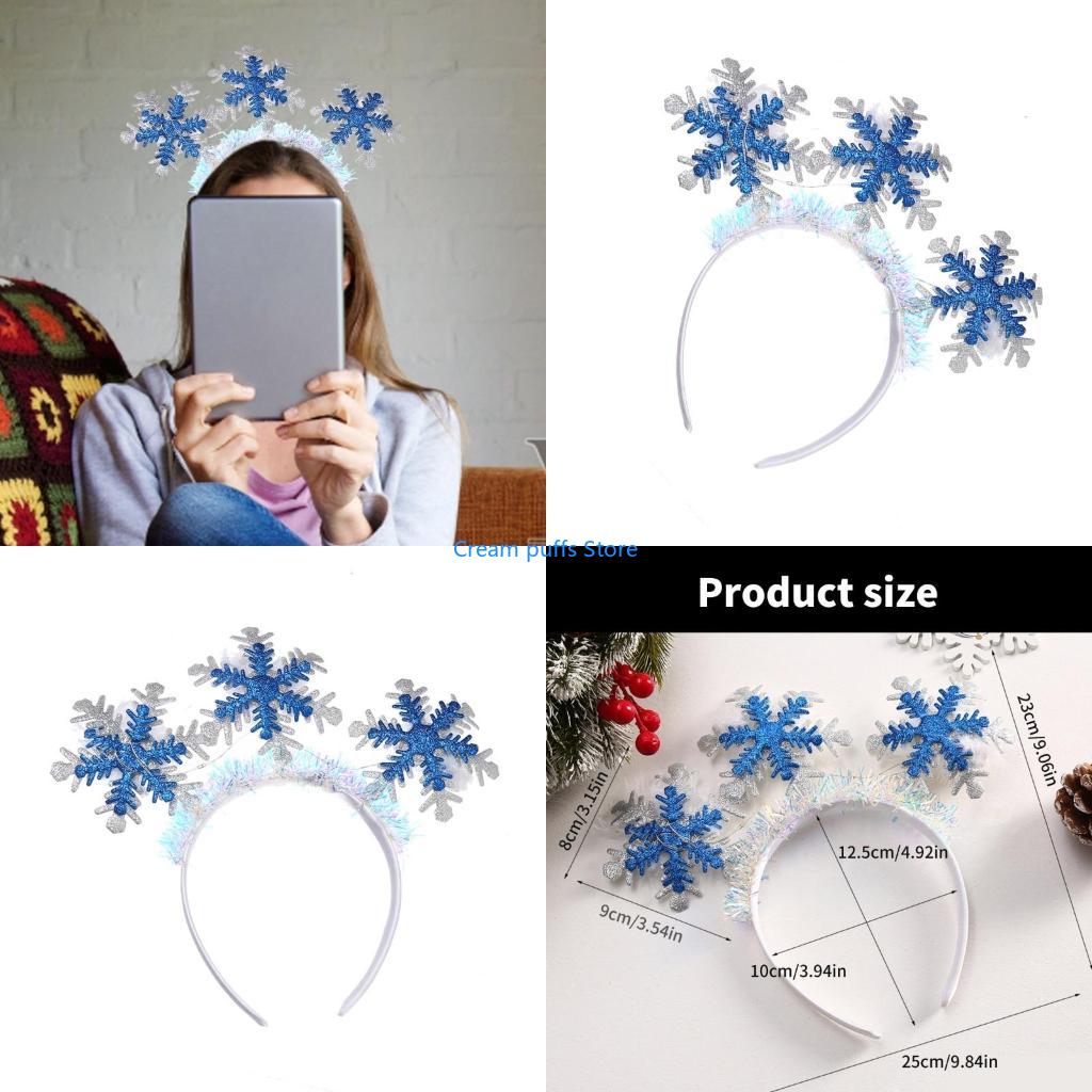 Women Accessories Description - 50LE Snowflake Light Upแถบคาดศีรษะคริสต์มาสHeadwear Christmas Party