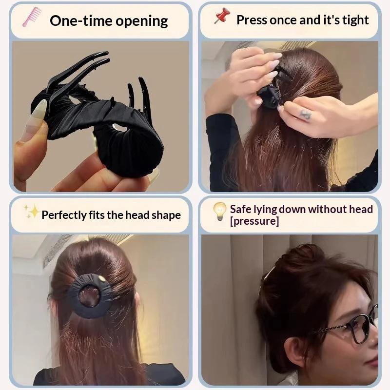 Women Accessories Sale - ลดราคา-กิ๊บหนีบผมทรงกลมแบบแบน สวมใส่สบาย ไม่กดทับศีรษะ สำหรับผู้หญิง ใช้ได้ทุกวัน สำหรับนอนหลับ