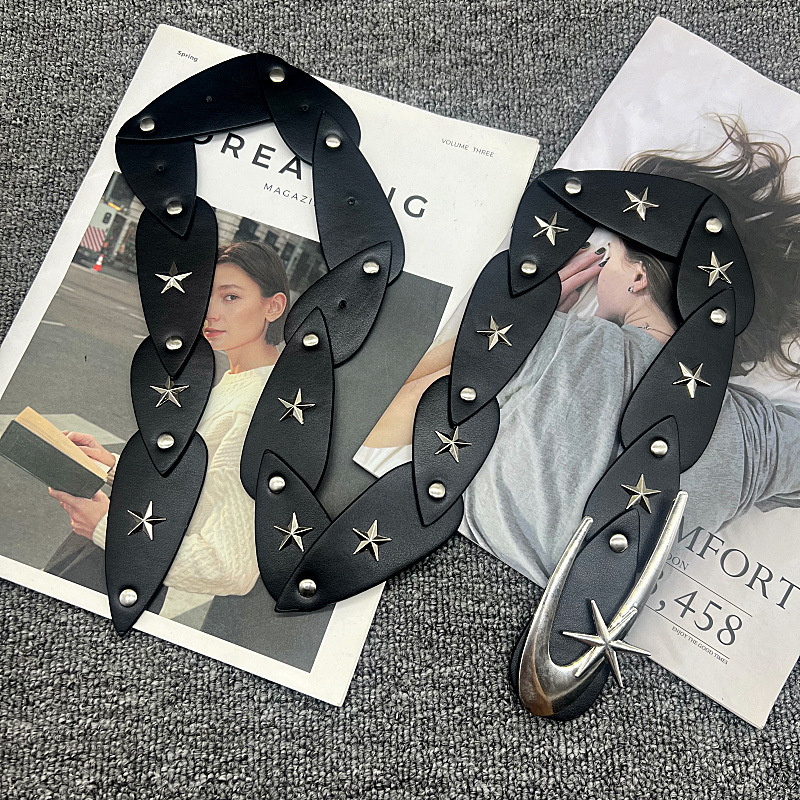 Women'S Emo Accessories - เข็มขัดหัวเข็มขัดลายดาววินเทจลาย2024สไตล์กอทเข็มขัดฮาราจูกุเข็มขัดหนังสำหรับผู้ชายเข็มขัดกางเกงยีนส์ BB สำหรับ Y2k