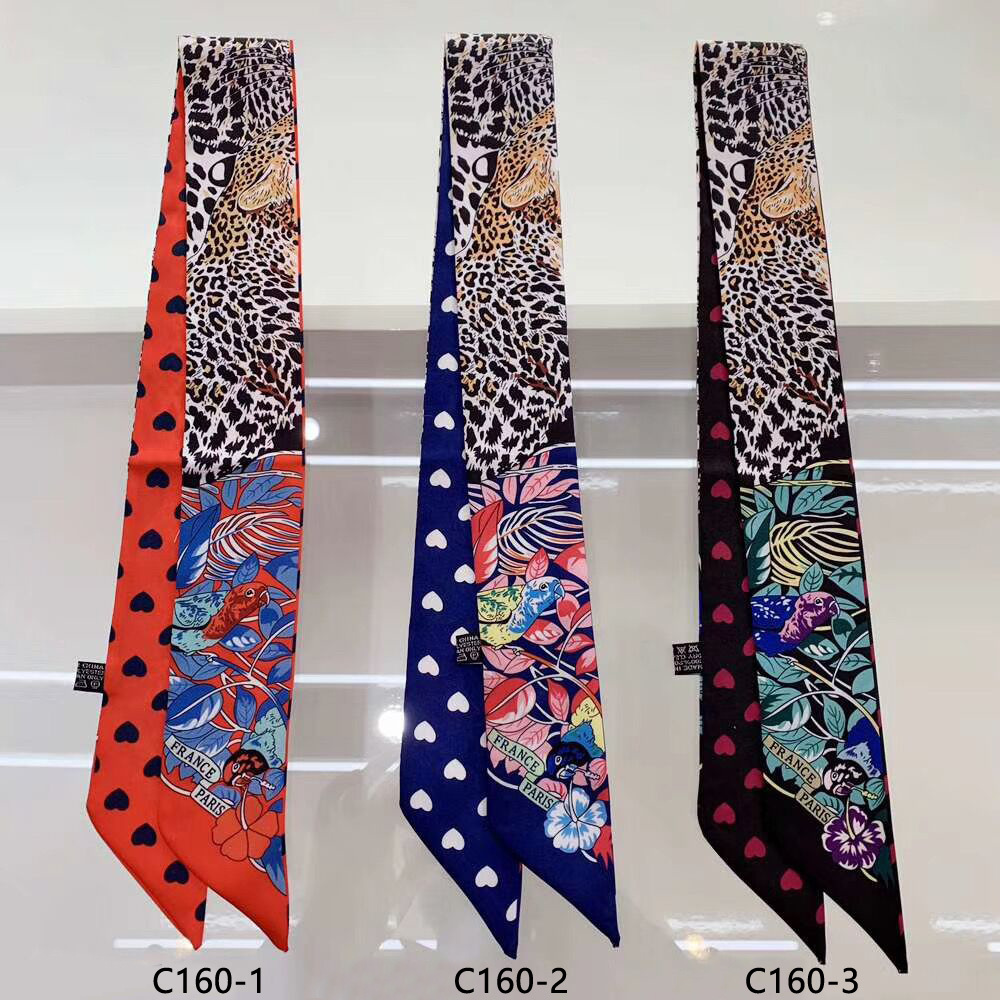 Accessories Brand For Women - ยี่ห้อเสือดาว Parrot หัวใจผ้าพันคอผ้าไหมผู้หญิงฤดูร้อนผ้าพันคอสําหรับสุภาพสตรีอุปกรณ์เสริมผม Foulard ผมและกระเป๋าผ้าพันคอผ้าพันคอ