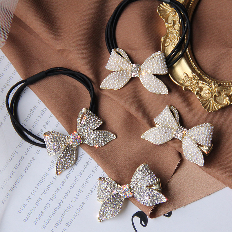 Women Accessories Sale - 2021ขายร้อนเกาหลี Rhinestone Scrunchies ผู้หญิง Elastic ผม