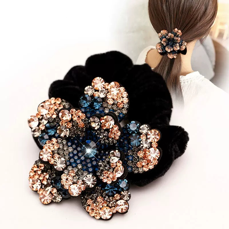 ผู้หญิง Rhinestone Scrunchies  - Hair Tie Velvet บทวิจารณ์และราคา