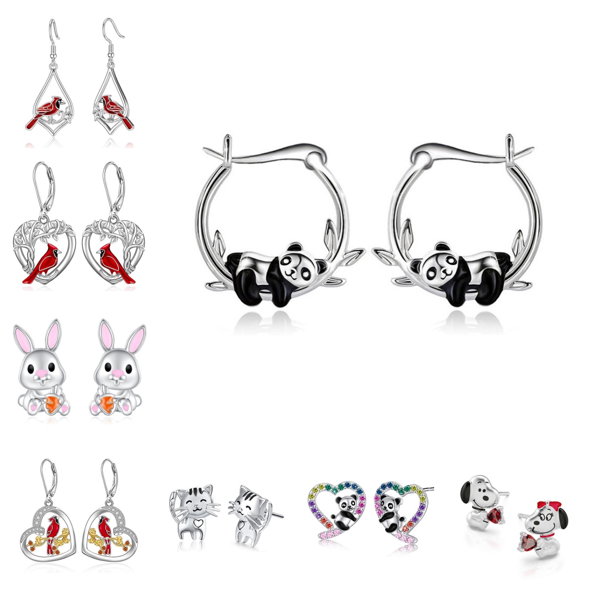ต่างหูรูปสัตว์เล็ก ดีไซน์ใหม่ส - Women Accessories Drawing บทวิจารณ์และราคา