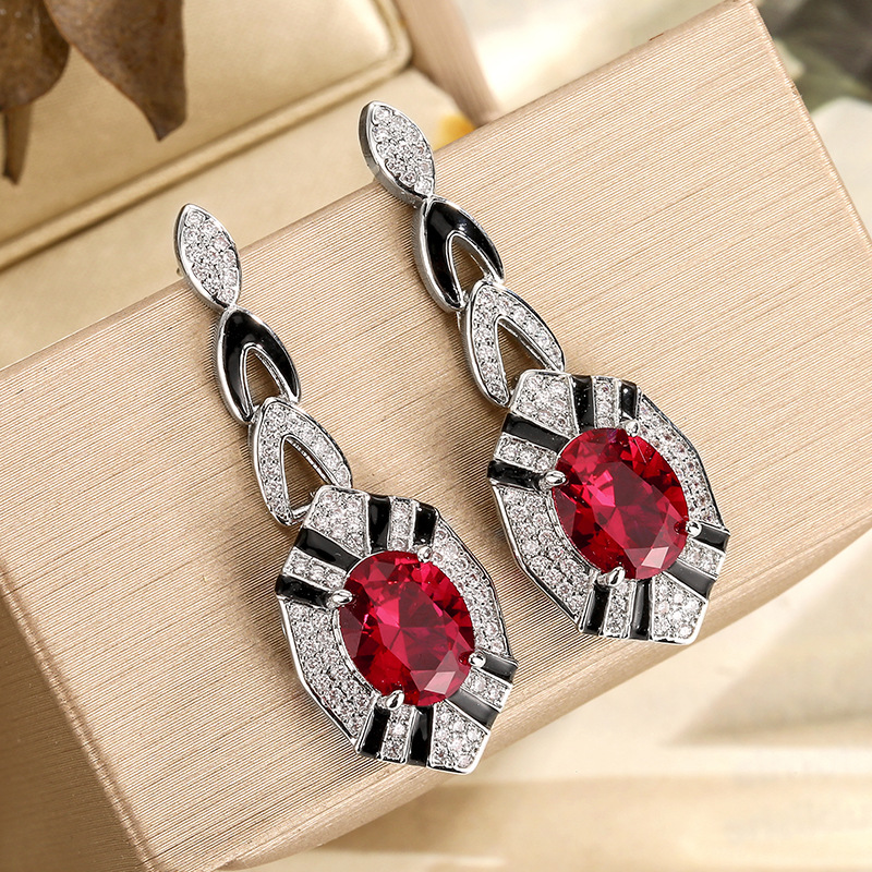 ต่างหูทรงหยดน้ำรูปไข่สไตล์อาร์ - Women Jewelry Accessories For Black Dress บทวิจารณ์และราคา