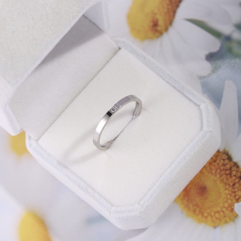 แหวนสแตนเลสสตีลแบบเรียบหรูประด - Women Accessories Meaning บทวิจารณ์และราคา