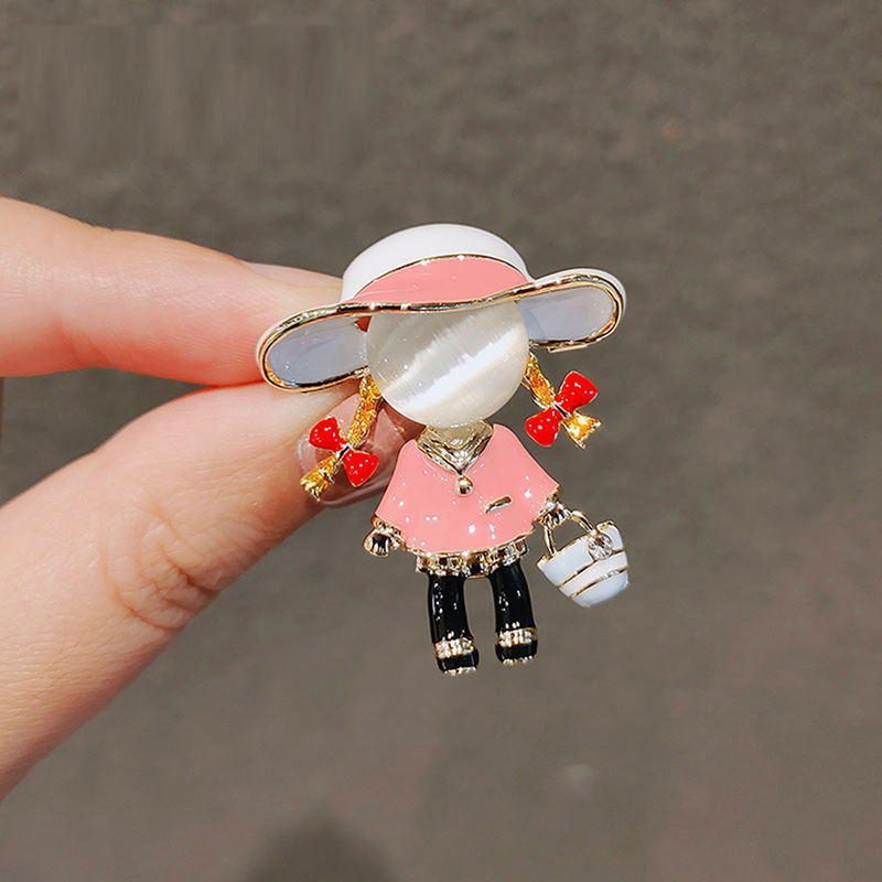 เข็มกลัดเคลือบสีดำรูปเด็กผู้หญ - Women Jewelry Accessories For Black Dress บทวิจารณ์และราคา