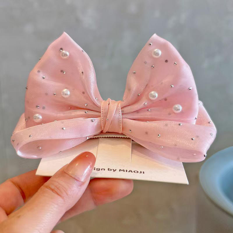 กิ๊บติดผมรูปโบว์ประดับมุก ผ้าต - Accessories Brand For Women บทวิจารณ์และราคา