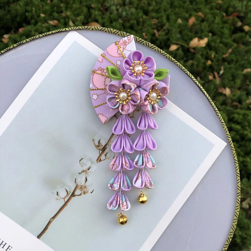 สไตล์ญี่ปุ่น Hairpin ผ้าดอกไม้ - Women'S Kimono Accessories บทวิจารณ์และราคา
