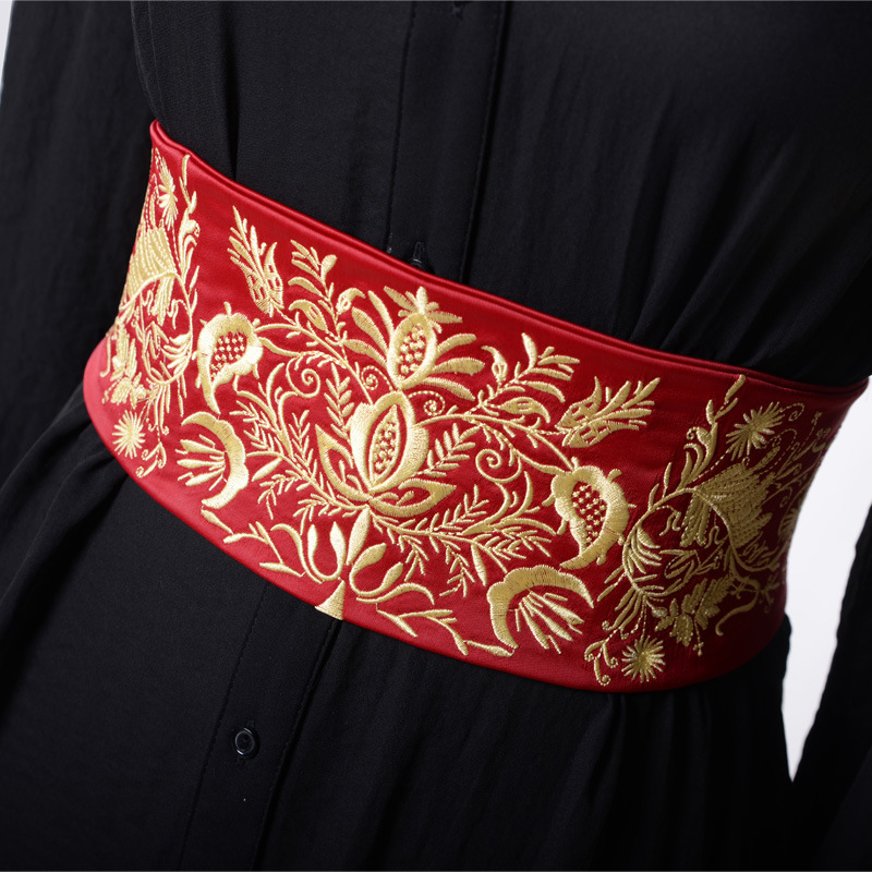 เย็บปักถักร้อยวินเทจผ้ากว้างเข - Women'S Kimono Accessories บทวิจารณ์และราคา