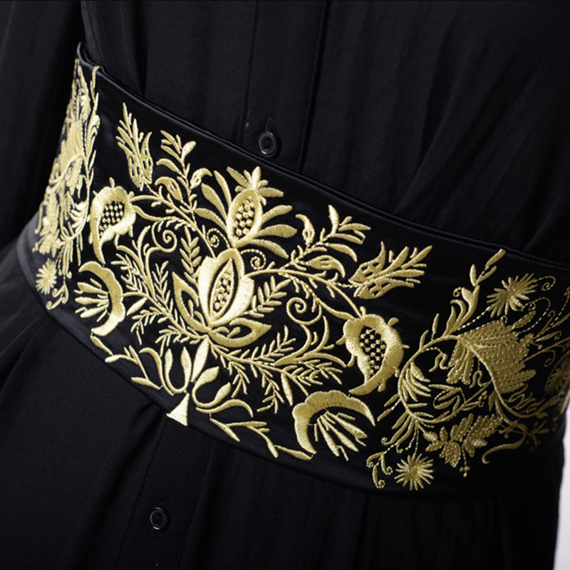 เย็บปักถักร้อยวินเทจผ้ากว้างเข - Women'S Kimono Accessories บทวิจารณ์และราคา