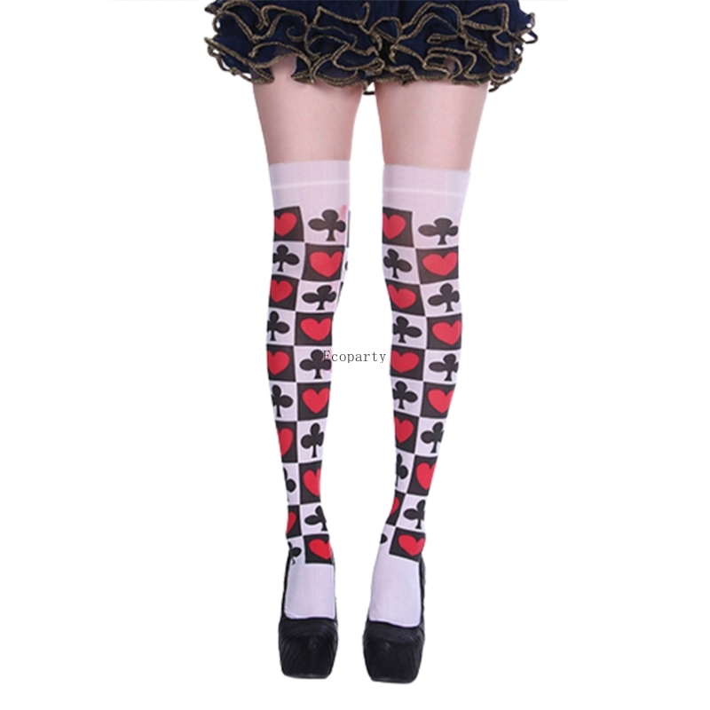 ถุงน่องยาวเหนือเข่าลายไพ่สำหรั - Women Accessories App บทวิจารณ์และราคา