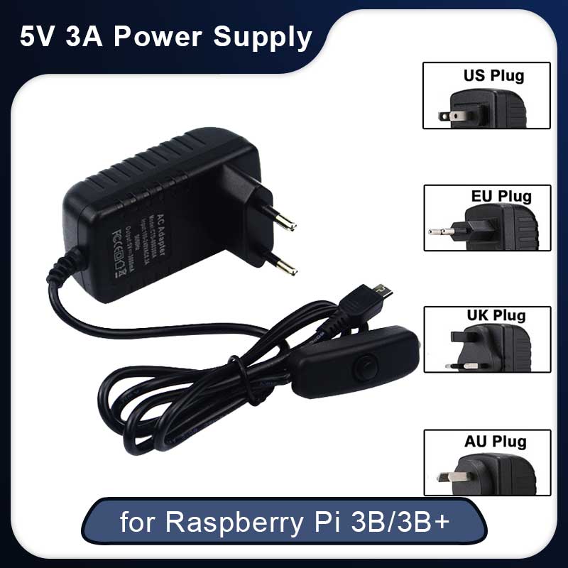 5V 3A Raspberry Pi 3 รุ่น B +  - Women Accessories In Uk บทวิจารณ์และราคา