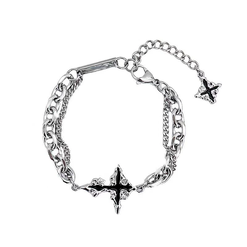 สร้อยคอและกำไลข้อมือแบบโซ่พร้อ - Women'S Emo Accessories บทวิจารณ์และราคา