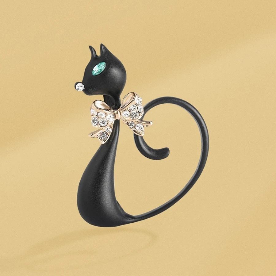 Blucome เข็มกลัดทองแดงรูปแมวสี - Women Jewelry Accessories For Black Dress บทวิจารณ์และราคา