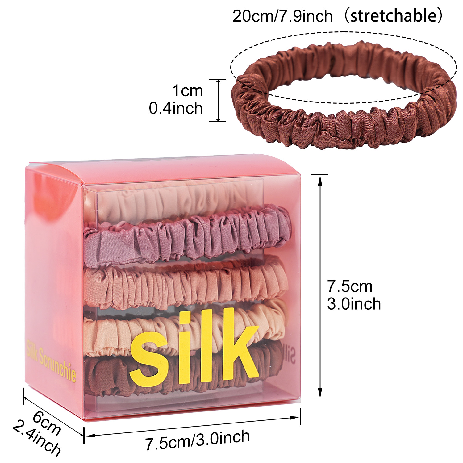 8 ชิ้น/เซ็ต 100% Pure Mulberry - Hair Tie Velvet บทวิจารณ์และราคา