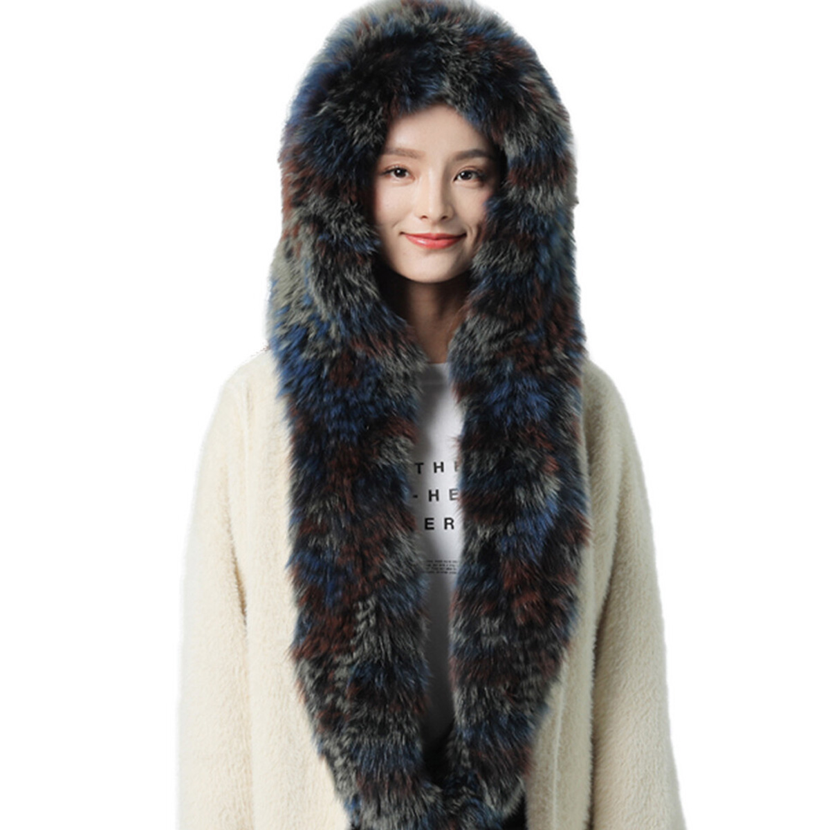 ผ้าพันคอขนกระต่ายแท้แบบหนานุ่ม - Women Accessories Sale บทวิจารณ์และราคา
