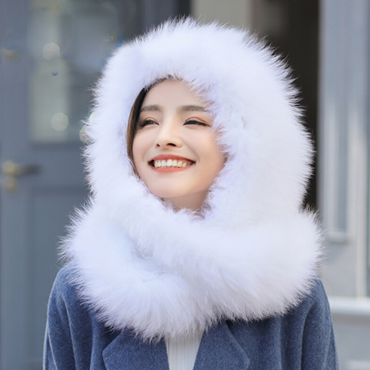 ผ้าพันคอขนกระต่ายแท้แบบหนานุ่ม - Women Accessories Sale บทวิจารณ์และราคา