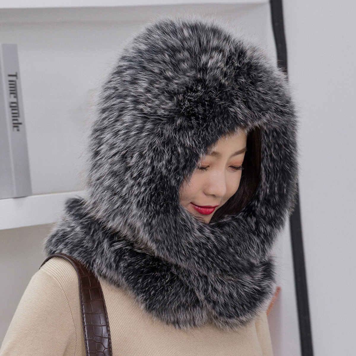 ผ้าพันคอขนกระต่ายแท้แบบหนานุ่ม - Women Accessories Sale บทวิจารณ์และราคา