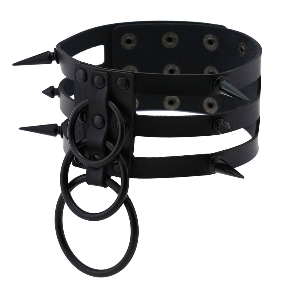 แฟชั่นผู้หญิงสีดำผู้ชาย Rivet  - Women'S Emo Accessories บทวิจารณ์และราคา