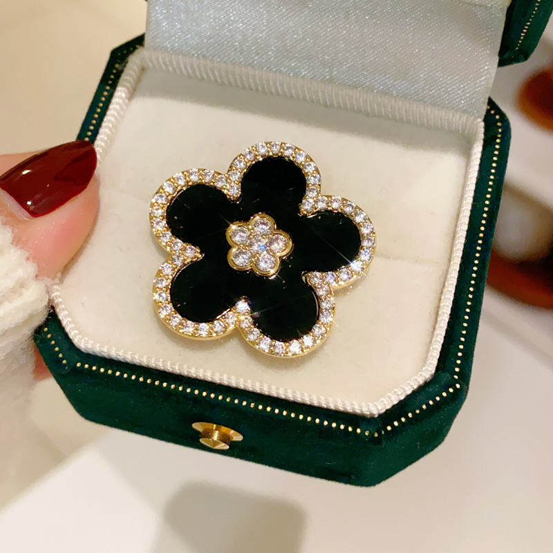 ดอกไม้สีดําเข็มกลัดสําหรับผู้ห - Women Jewelry Accessories For Black Dress บทวิจารณ์และราคา