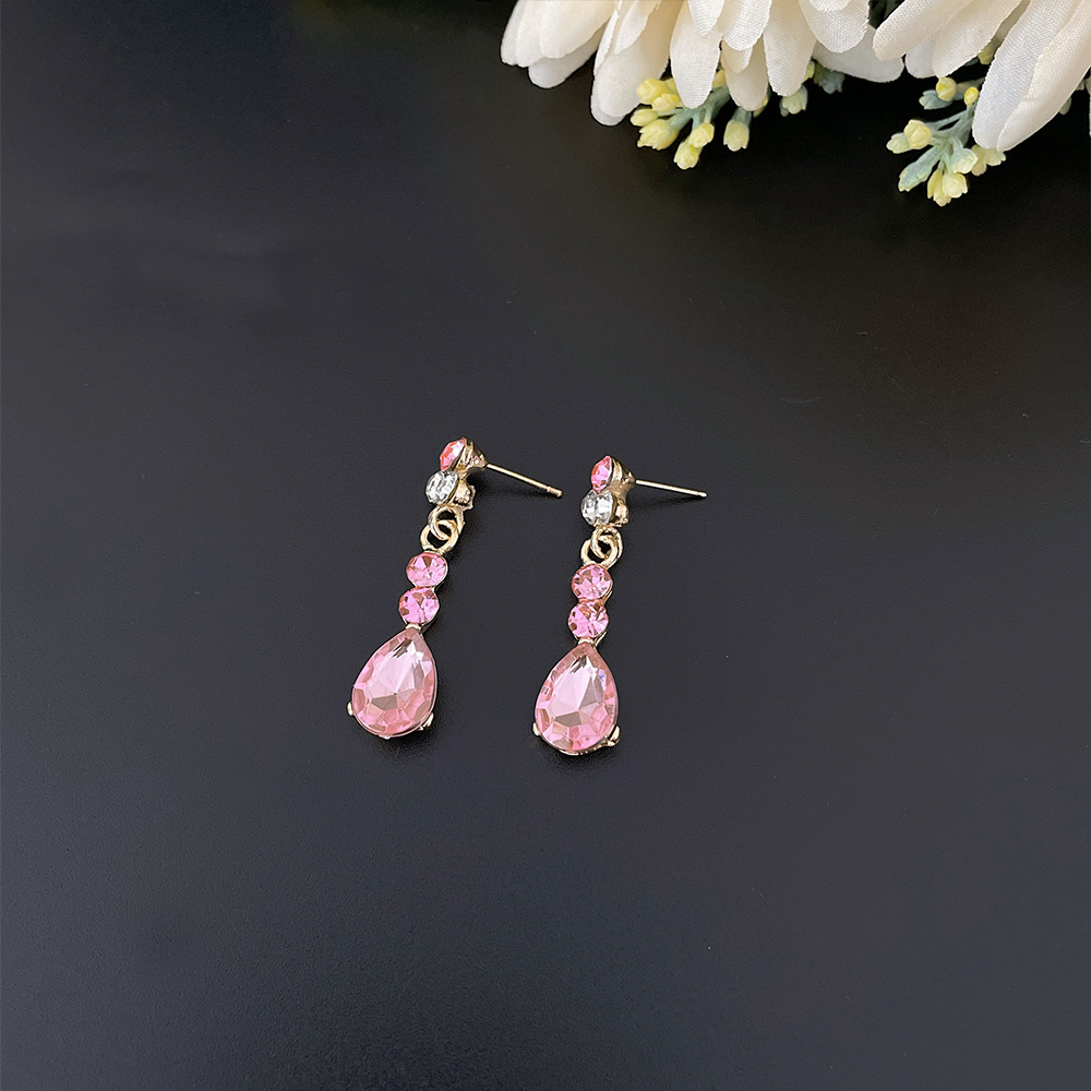 Baroque สีชมพูสีม่วงคริสตัลเจ้ - Women Jewelry Accessories For Black Dress บทวิจารณ์และราคา