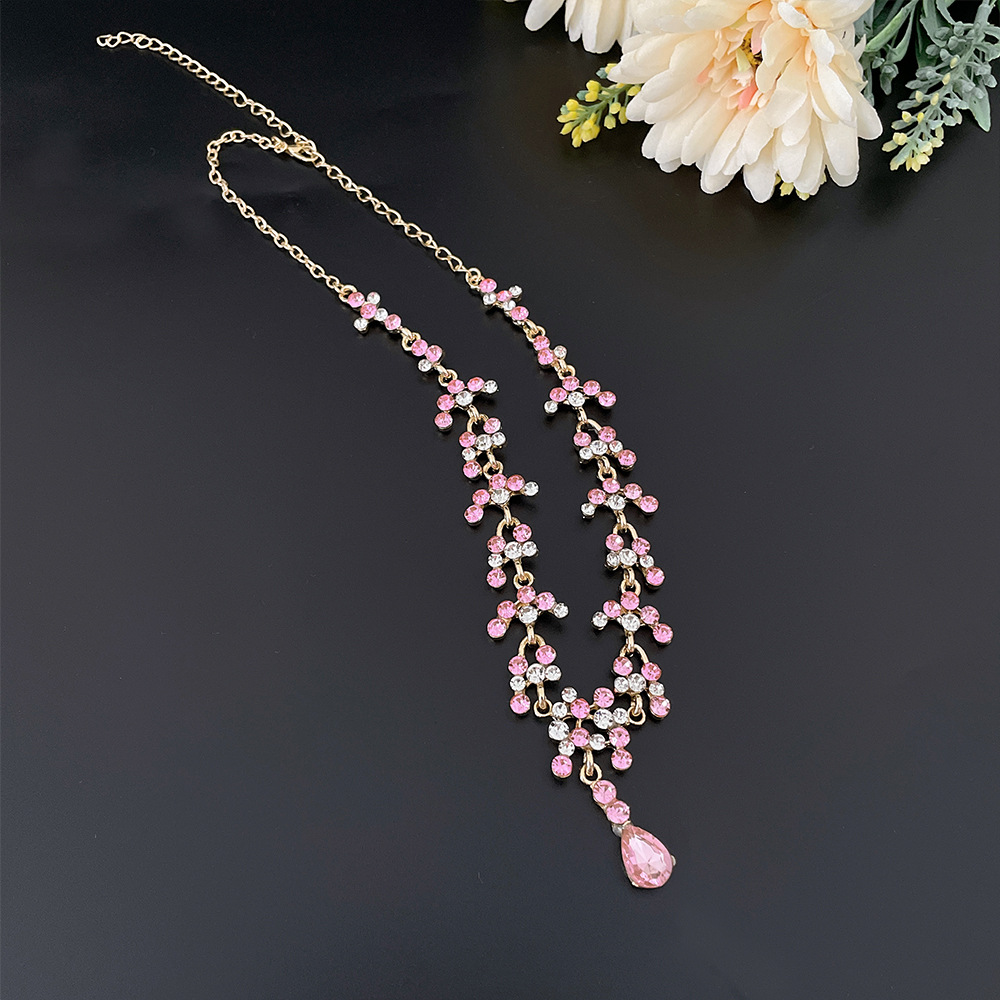 Baroque สีชมพูสีม่วงคริสตัลเจ้ - Women Jewelry Accessories For Black Dress บทวิจารณ์และราคา