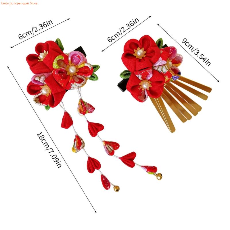 F92D กิ๊บดอกไม้ผ้าสไตล์ญี่ปุ่น - Women Accessories Description บทวิจารณ์และราคา