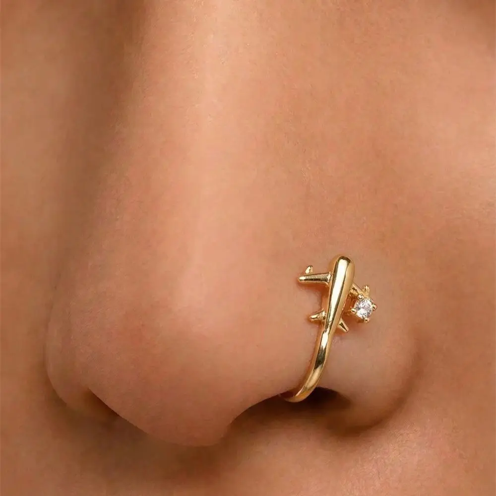 คลิปหนีบจมูกดีไซน์รูปเครื่องบิ - Women Accessories Sale บทวิจารณ์และราคา