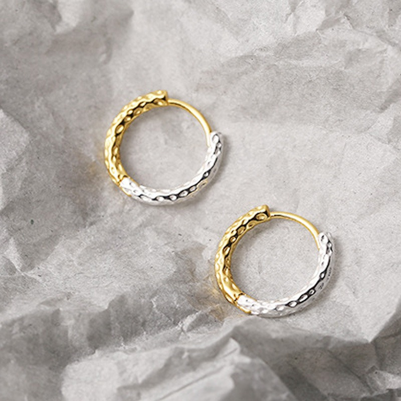 ต่างหูห่วงทรงกลมสีทองเงินสไตล์ - Women Accessories Drawing บทวิจารณ์และราคา