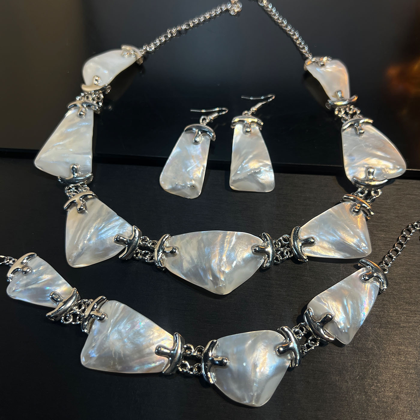 ชุดเครื่องประดับเปลือกหอยมุกบา - Women Jewelry Accessories For Black Dress บทวิจารณ์และราคา