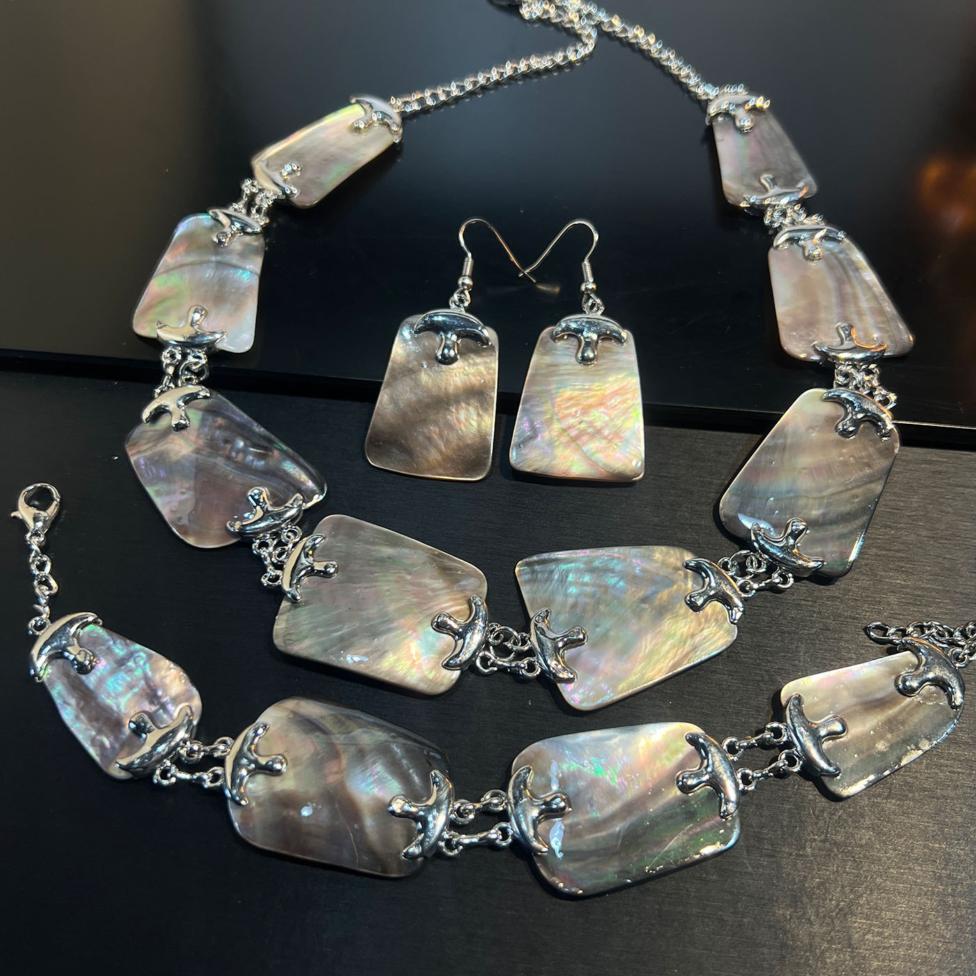 ชุดเครื่องประดับเปลือกหอยมุกบา - Women Jewelry Accessories For Black Dress บทวิจารณ์และราคา