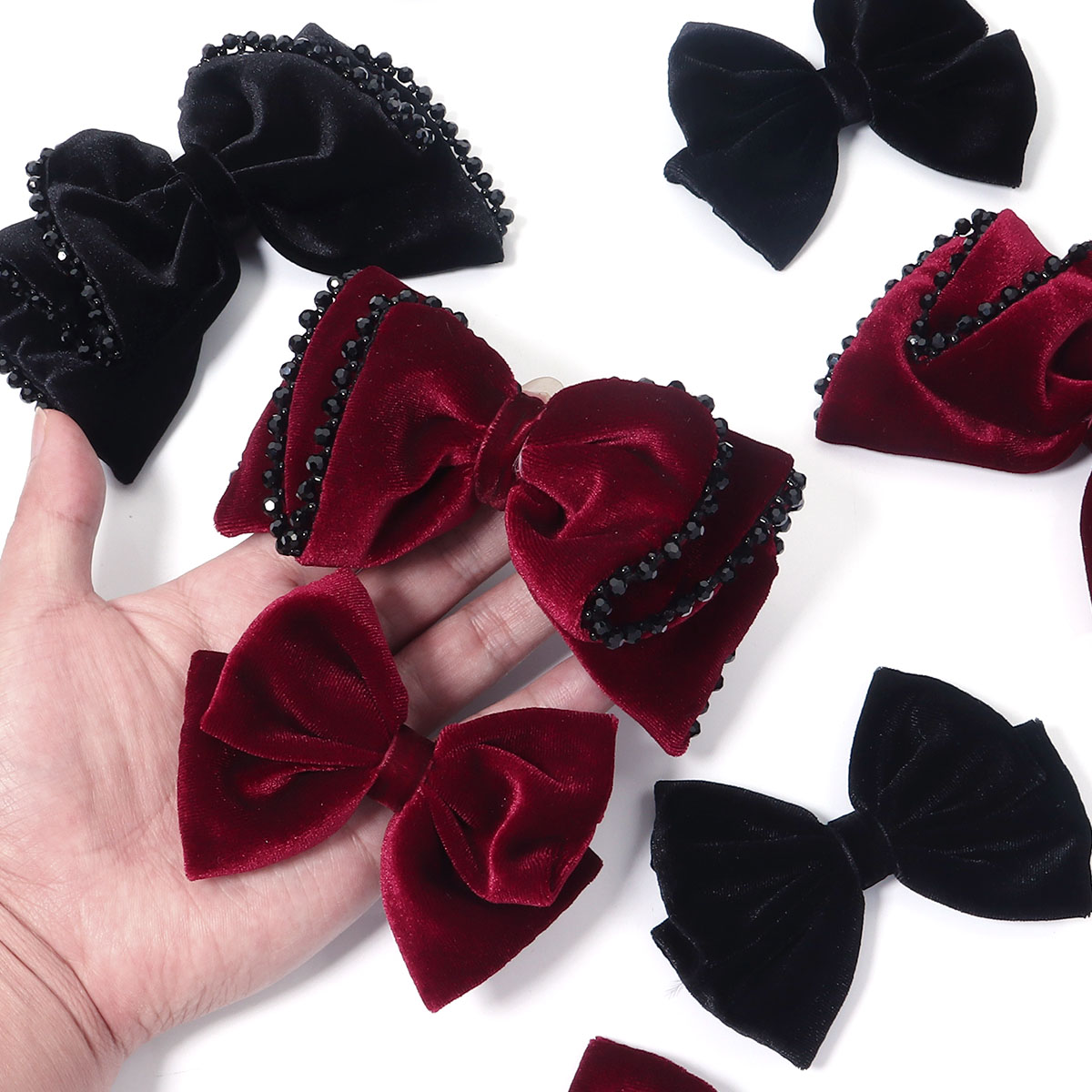 ไวน์แดงสีดําสไตล์คลาสสิกกํามะห - Women Jewelry Accessories For Black Dress บทวิจารณ์และราคา