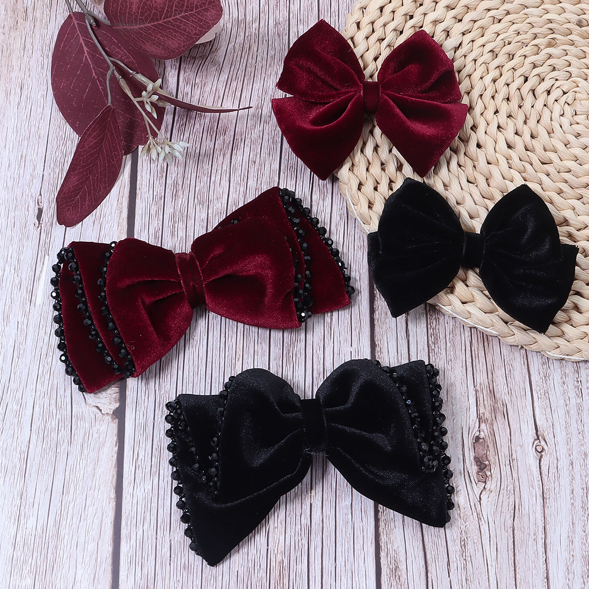 ไวน์แดงสีดําสไตล์คลาสสิกกํามะห - Women Jewelry Accessories For Black Dress บทวิจารณ์และราคา