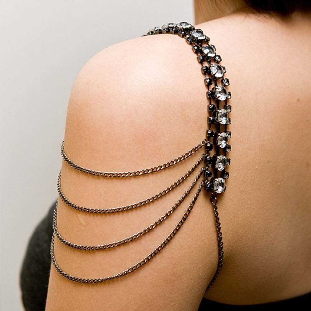 Stonefans Tali bahu สีดำเป็นชั - Women Jewelry Accessories For Black Dress บทวิจารณ์และราคา
