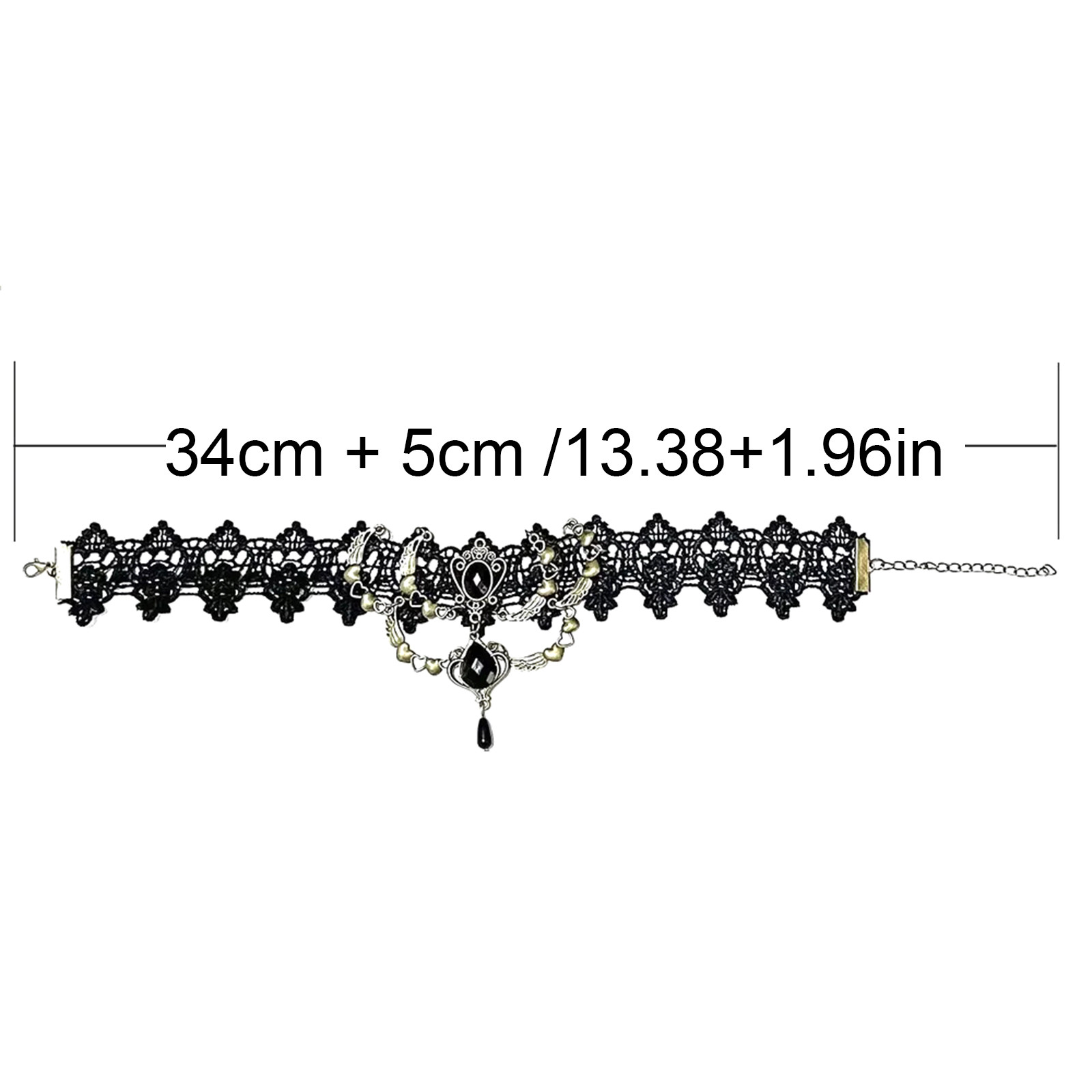 สร้อยคอเชือกผูกแบบกอธิคสีดำประ - Women Jewelry Accessories For Black Dress บทวิจารณ์และราคา