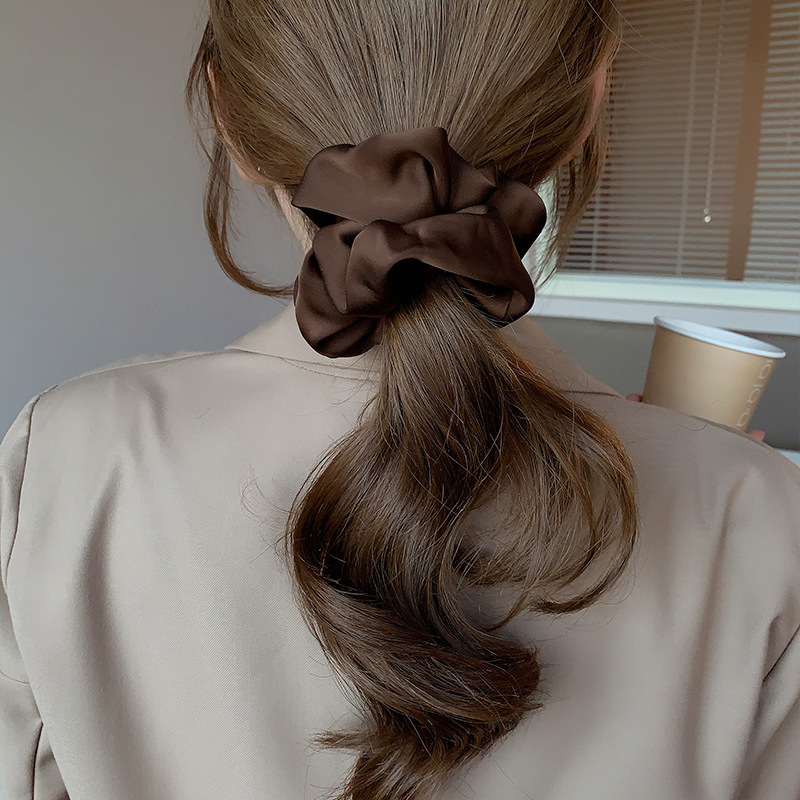 ผู้หญิงเกาหลี Big Elegant Silk - Hair Tie Velvet บทวิจารณ์และราคา