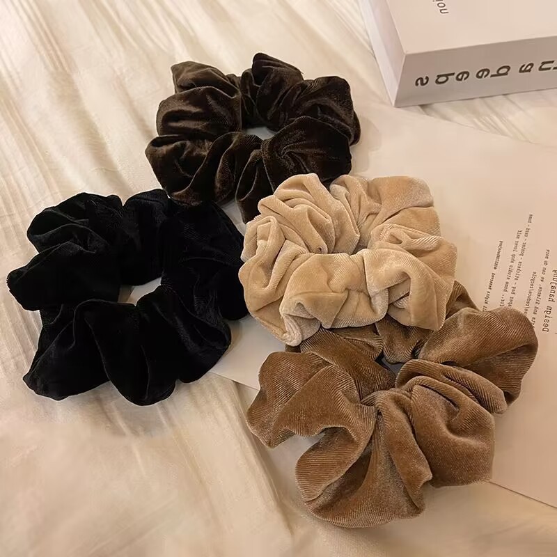1-4PCS ผู้หญิงผม Scrunchies VI - Hair Tie Velvet บทวิจารณ์และราคา