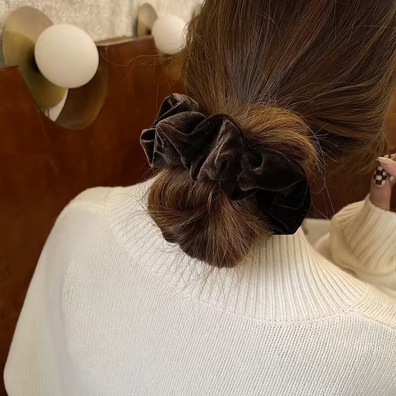 1-4PCS ผู้หญิงผม Scrunchies VI - Hair Tie Velvet บทวิจารณ์และราคา